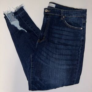 KanCan womens distressed dark wash skinny‎ ankle jean size 2XL